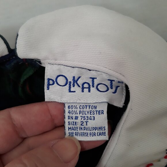 Vintage PolkaTots, Plaid - One Piece Jumpsuit - Long Sleeve - Size 2T - Picture 12 of 13